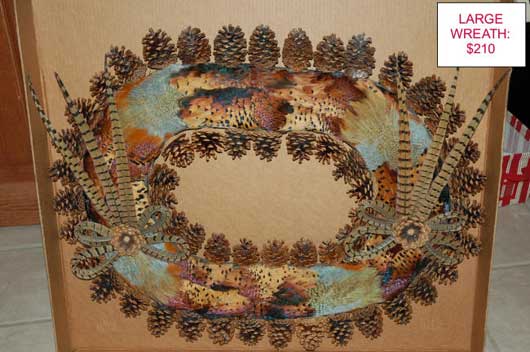 large pheasant feather wreath for sale